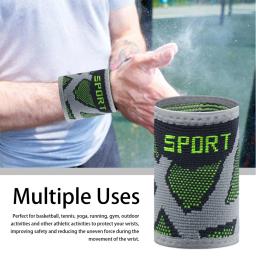 Banda de apoio do pulso de malha para homens e mulheres, elástica e respirável, esportes, exercício, treino, ginásio, luz, 2pcs - Image 5