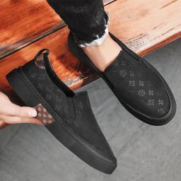 Tênis respirável macio masculino, tênis de caminhada casual, sapatos simples para esportes ao ar livre masculino, estampa de verão, slip-on, 39-44 - Image 3
