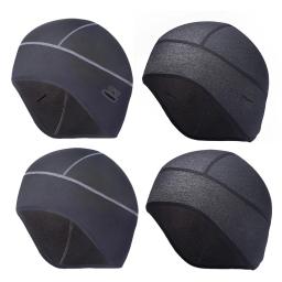Boné de ciclismo de inverno com óculos para homens Tampão de crânio térmico à prova de vento, forro do capacete, corrida, esqui - Image 1