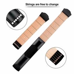 Portátil Pocket Guitar Chord Trainer, instrumento musical de 6 cordas, praticar ferramentas para iniciantes, acessórios de guitarra - Image 2