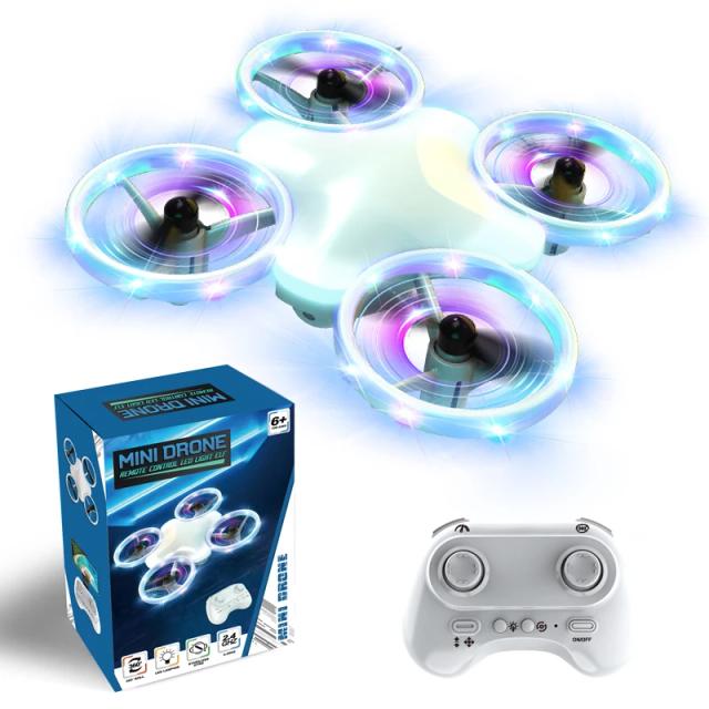 Quadricóptero RC Pequeno 360 Graus Flip Modo Rápido e Lento Luz de Sete Cores
