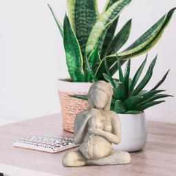 Home Decor Estátua Nascimento Nu Segurando Um Bebê Mão Esculpida Decoração Moderna Escultura Para A Mãe Ornamento Para O Escritório Bedroo - Image 2