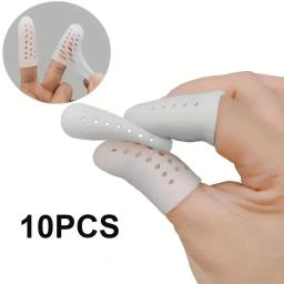Protetor de dedo com furos, Anti Wear Protective Gear, Silicone Toe Protection Cover, respirável, macio, 10pcs - Image 4