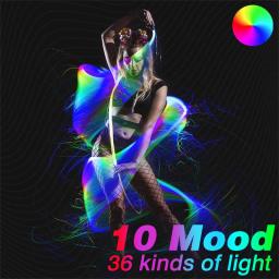 LED Fibra Óptica USB Recarregável Disco Dance Whip, 360 ° Giratória, Acenando Brilhante, Luz Luminosa, Neon Glow Balls, Festivais de Música - Image 1