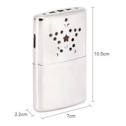 Aquecedor de mão de metal portátil com bolsa para exterior, Mini bolso aquecedor de gasolina para pesca, camping, caminhadas, inverno quente, novo, 1 pc, 2pcs - Image 5