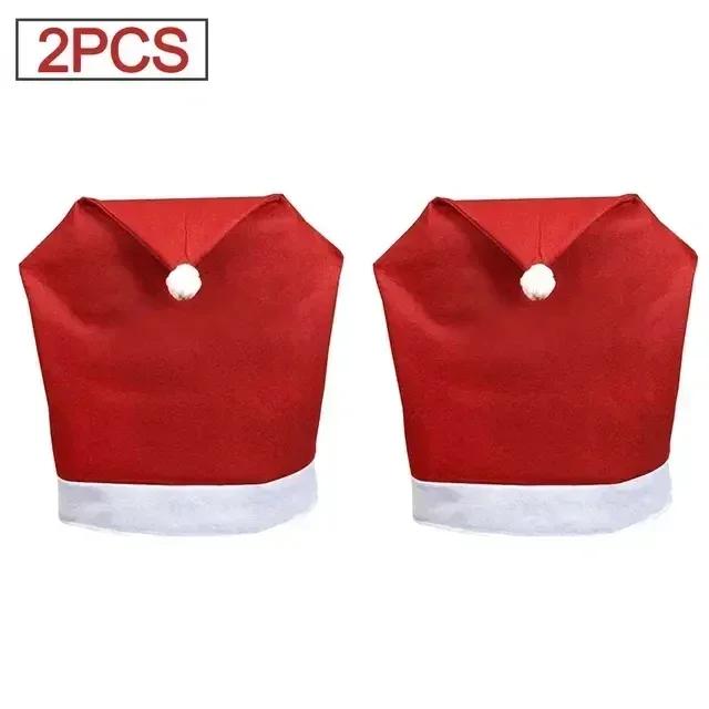 Conjunto de Capas para Cadeiras Natalinas em Estilo Cartoon para Decorar sua Casa nesta Festividade