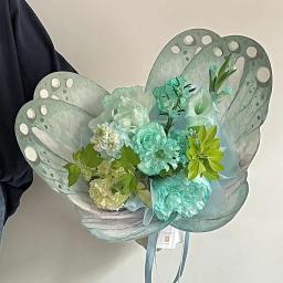 Papel de embrulho criativo Butterfy flor, envoltório estilo coreano presente, florista buquê suprimentos de embalagem, 1 par - Image 5