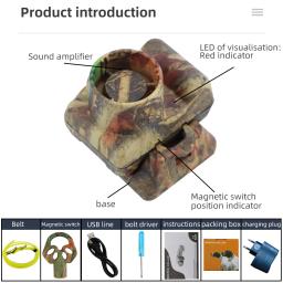 Coleiras de treinamento de cães de caça profissional beeper coleiras de treinamento de cão recarregável 8 built-in beeper som treinamento esportivo colar de caça - Image 5