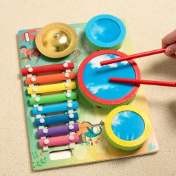 Montessori Musical Xilofone para criança, bebê Brinquedos Musicais, Instrumentos de Percussão de Madeira, Bateria, Brinquedos Educativos para Crianças - Image 2