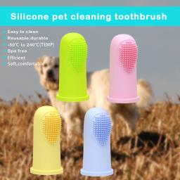 Cão de silicone dedo escova de dentes brinquedo para animais de estimação produtos para cães pequenos acessórios para cães suprimentos cuidados com os dentes do cão - Image 2