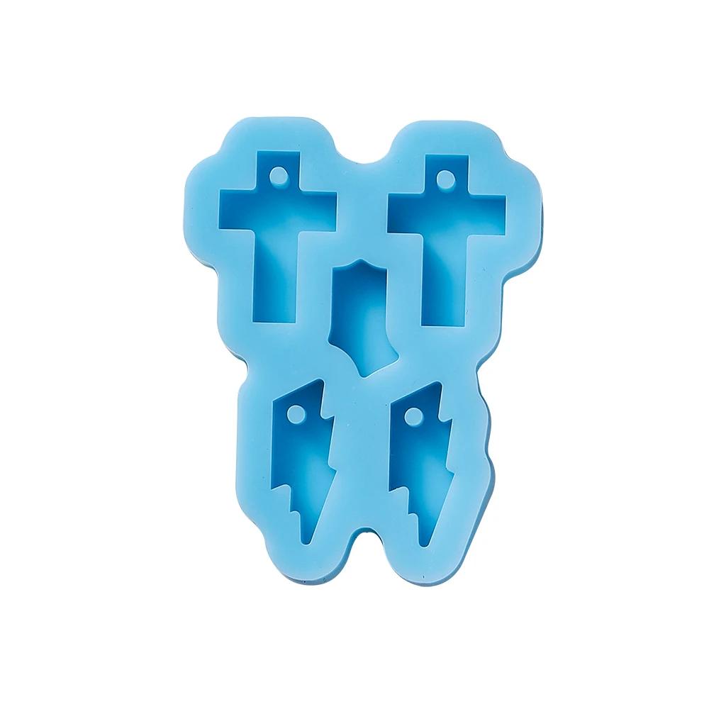 Molde De Silicone Geométrico para Fazer Jóias, Pingente De Resina Epóxi, Brinco Chaveiro, Colar Encantos, DIY - Image 1