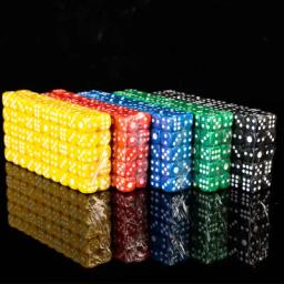 100 peças de dado de alta qualidade 16mm multicolorido, dado de seis lados para jogar jogos, conjunto de dados, opaco para bar, clube, festa, jogos de tabuleiro - Image 2