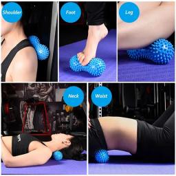 Rolo de massagem para pés, bola espetada de amendoim, bolas miofasciais, massageador para fascite plantar, mobilidade, pescoço, costas, massagem nos pés - Image 5