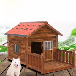 Outdoor Prefab Madeira Camping e Pet Products Crate Acessórios, Large Dog Crate Suprimentos, vivo Nicho Pour Chien, RR50HK - Image 2