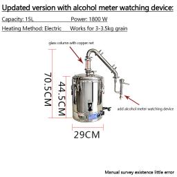 Equipamento Elétrico De Destilação Para Máquina De Cerveja De Vinho E Cerveja, Home Kitchen Usado Destilador De Álcool, Destilação, 15L - Image 5