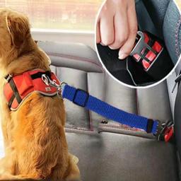 Auto Cintos de segurança do carro para animais de estimação, cinta ajustável, Buckle Clip, cinto de segurança, fácil controle - Image 1