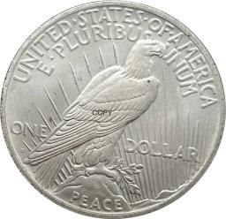 Moedas de colecção banhadas a prata, 1934 S, Estados Unidos, 1 dólar, Paz, Liberdade, Cuproníquel - Image 2