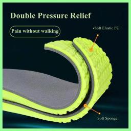 Palmilhas esportivas absorventes de choque para tênis de corrida, espuma de memória, confortável, macio, absorvente de suor, respirável, inserção de suporte de arco - Image 3