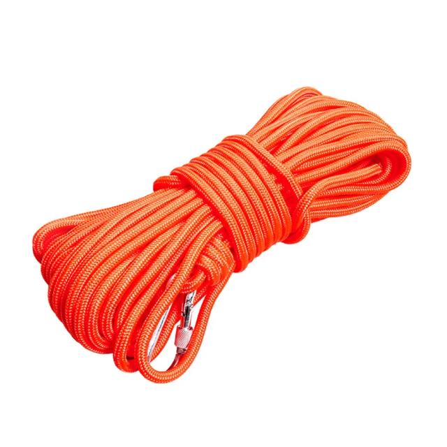 Corda de Segurança para Paraquedas com Gancho - Ideal para Escalada, Camping e Sobrevivência (6mm-8mm)