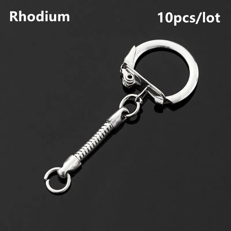 Fecho de lagosta C Fivela com Corrente Cobra, Chaveiro Ganchos, Jóias DIY Fazendo Acessórios, Atacado, 10Pcs - Image 1