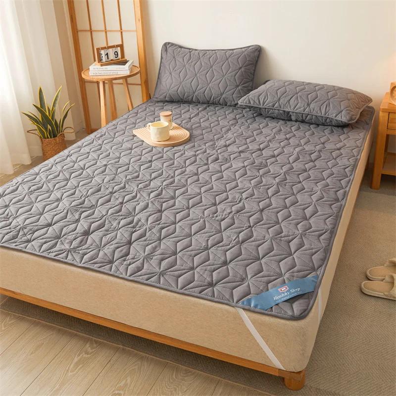 Topper de colchão à prova d'água com faixa elástica, protetor acolchoado, colcha, capa de colchão de inverno para cama de solteiro/duplo 140/160 - Image 1