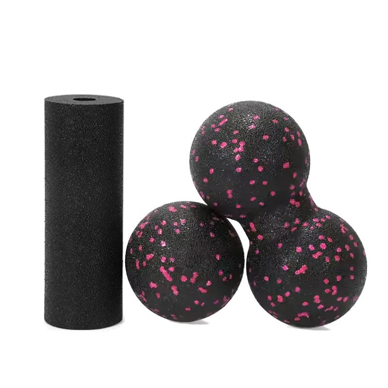 Yoga bolas de amendoim massagem corporal fáscia bola terno bloco de espuma alta densidade relaxamento muscular lacrosse exercício fitness aliviar a dor - Image 1