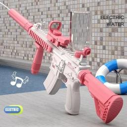 Totalmente automático pistola de água elétrica, brinquedo do tiro, praia e entretenimento ao ar livre, presentes para crianças e adultos, M416 - Image 5