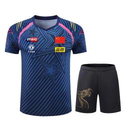 Camisa de tênis de mesa e shorts para homens e mulheres, camisas de campeonato, ping Pong ternos, campeonato, China, 2022 - Image 1