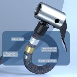 Bomba Inflator do pneu do carro elétrico, compressor de ar com LED, bicicleta, motocicleta, automóvel, 150PSI, 7.4 V, 12V - Image 5