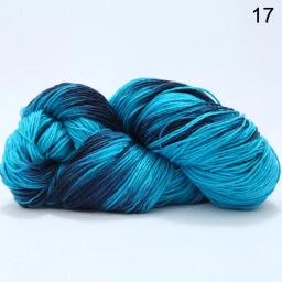Colorido arco-íris segmento tingido fios de lã, DIY mão tricô fio, macio bebê suéter, lenço e xale suprimentos, 50g por rolo - Image 6
