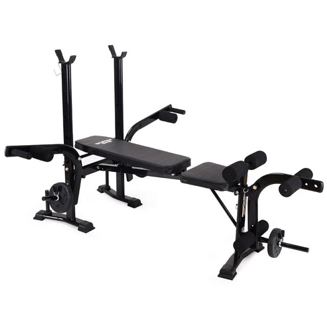 Ferramenta Multifuncional para Treinamento: Halteres, Peso e Suporte para Bench Press e Agachamento em Casa