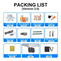 Estoque da ue seplos kits de bateria diy 15kwh bateria solar 51.2v 280ah lifepo4 caixa de bateria com bms inteligente para sistema de armazenamento solar - Image 5