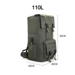 Grande mochila para caminhadas ao ar livre e acampamento para homens, mochila de escalada e trekking, sacos táticos, mala de bagagem 110L - Image 3