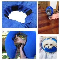 Colar inflável do animal de estimação anti-mordida pescoço collar elizabetano bonito gato cachorro cachorro pescoço protetor ferida cura e-collar S-L - Image 1