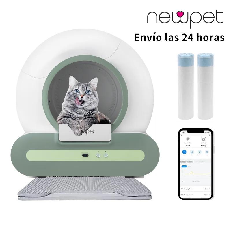 Newpet Caixa de areia automática inteligente para gatos Caixa de areia fechada com desodorante e esterilização UV Caixa de areia com autolimpeza Controle de APP para gatos Vaso sanitário para gatos capacidade 65L - Image 1