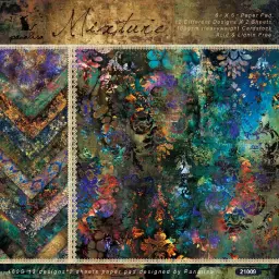 Impressão colorida Scrapbooking Pacotes de Papel, DIY Decopatch Papel, Cartão Making, Scrapbook Artes Artesanato Suprimentos, 6 "x 6", 12 Folhas - Image 6