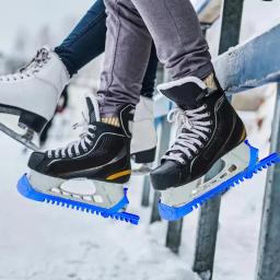 Protetor de skate de hóquei no gelo, design universal com ranhura, anti-colisão, equipamento de proteção para patinação artística com ajustável - Image 5