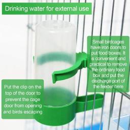 Alimentadores De Pássaros Bebedor Waterer Com Clip Para Alimentadores De Pássaros Gaiolas De Papagaio Garrafas Dispensador De Água Tigelas Bebendo Pet Bird Supplies - Image 4