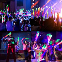 Colorful RGB Glow Foam Sticks, Cheer Tube, Dark Light para o Natal, Aniversário, Fontes de festa de casamento, Bulk, 15 Pcs, 20Pcs - Image 4