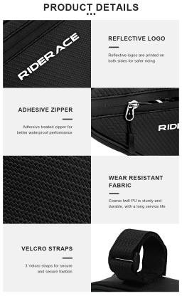 Riderace sacos de tubo de ciclismo à prova dwaterproof água 1.5l mtb bicicleta estrada triângulo saco quadro ciclismo sacos dianteiros ferramentas reparo pannier saco da bicicleta - Image 5