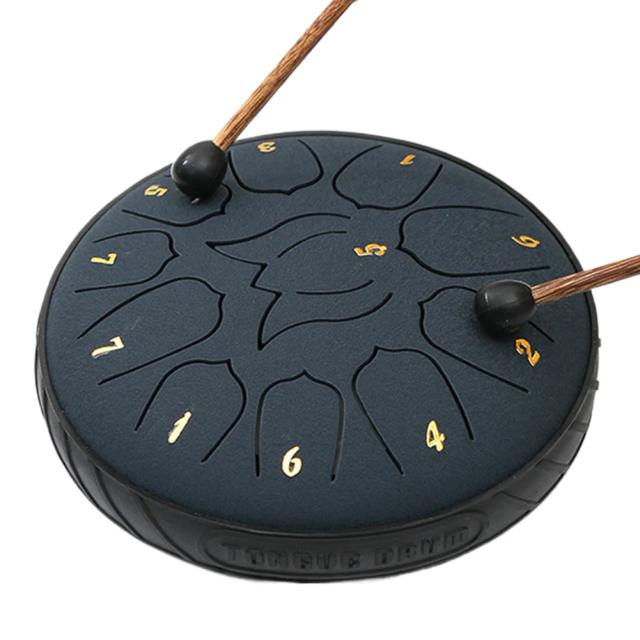 Percussão Completa: Drum Bag, Marretas para Sound Healing, Chuva Drum e Livro de Música com 11 Notas, 6"