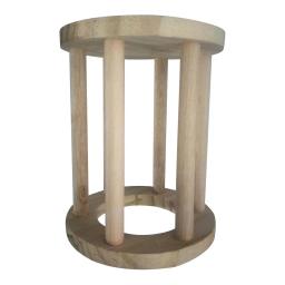 Suporte para alimentos de madeira para coelhos, suporte cilíndrico, alimentador de feno, suporte para pequenos animais, coelho, chinchila, cobaias, pequenos animais de estimação - Image 2