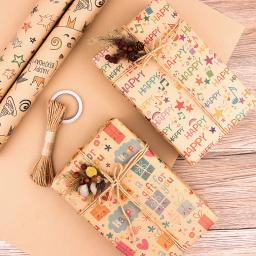 Rolo De Papel Kraft Para Embrulho De Presente, Colorido, Baby Shower, Holiday Party, Natal, Casamento, 50x70cm - Image 6