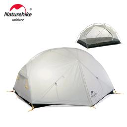 Naturehike mongar 2-3 pessoa barraca de acampamento ao ar livre 20d tecido náilon dupla camada impermeável ultraleve 3 temporada vestibular tenda - Image 1