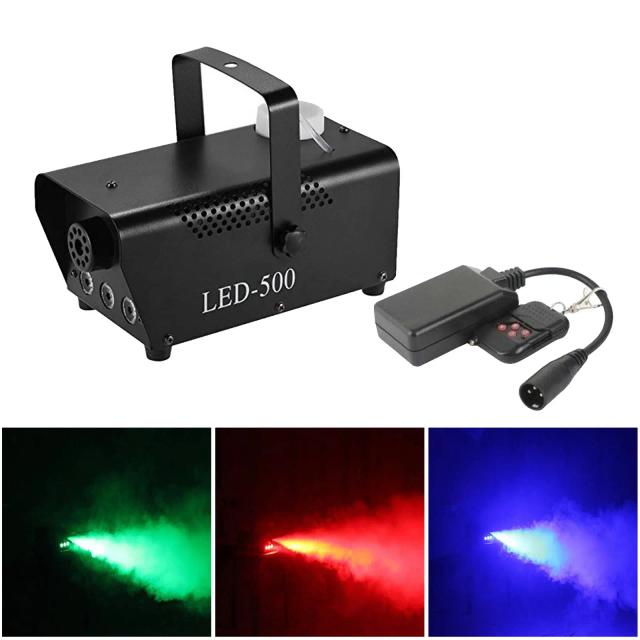Máquina de Fumaça Sem Fio RGB com Efeitos de Luz para Shows - 500W