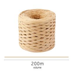 Fita de papel Raffia para artesanato DIY Fio de palha para tricô Crochet Linhas de papel Fita de embalagem de presente Decoração do casamento 200m - Image 6