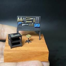 Mesa de Trabalho Miniatura Set Ferramentas Auto Repair Tool, Model Scene Acessórios, Tiro Ferramentas, Escala 1: 64 - Image 5