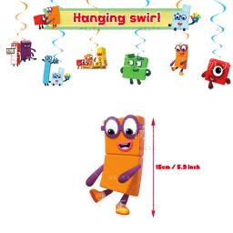 Desenhos animados personalizados número látex balão banner, decoração de festa de aniversário, foto fundo, adereços fotografia, chuveiro de bebê, crianças - Image 2