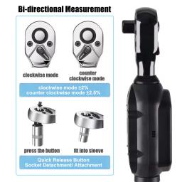 Nova Chave De Torque Digital Predefinida 1/2" 3/8" 1/4" Cabeça De Catraca Bidirecional Ferramentas Profissionais Ajustáveis Para Reparo De Bicicletas - Image 4