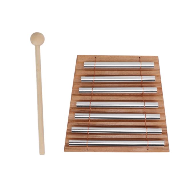 Percussão Energética: Carrilhão de 7 Tons com Malho Ideal para Aulas de Música
